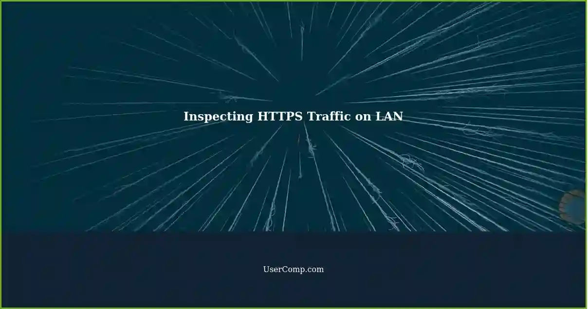 Inspecting HTTPS Traffic on LAN