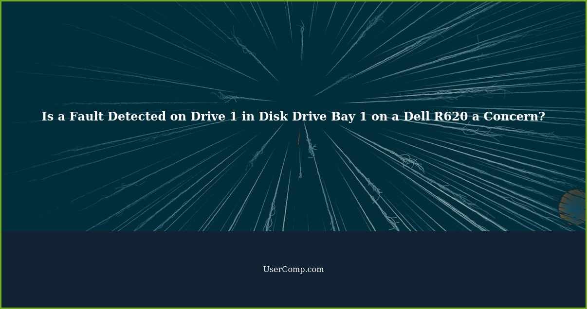 Is a Fault Detected on Drive 1 in Disk Drive Bay 1 on a Dell R620 a Concern?