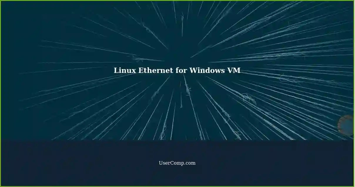 Linux Ethernet for Windows VM