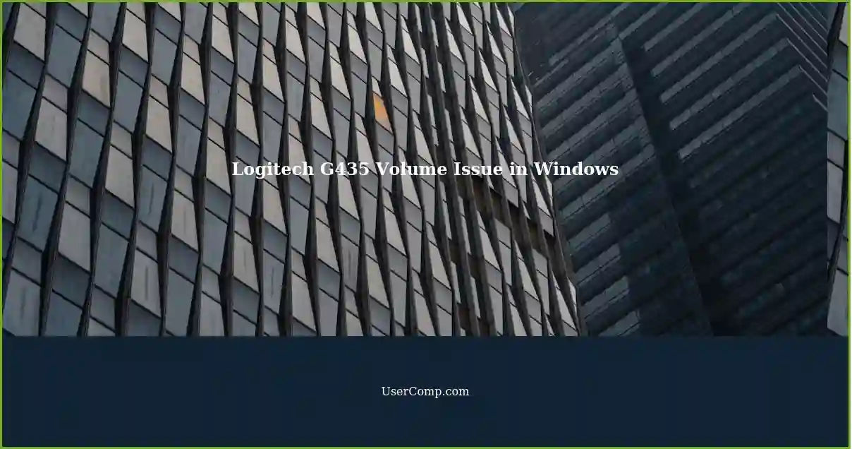 Logitech G435 Volume Issue in Windows
