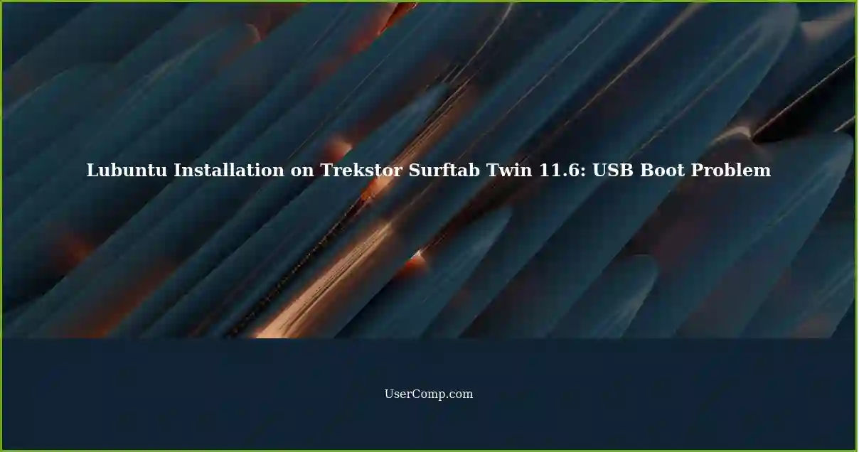 Lubuntu Installation on Trekstor Surftab Twin 11.6: USB Boot Problem