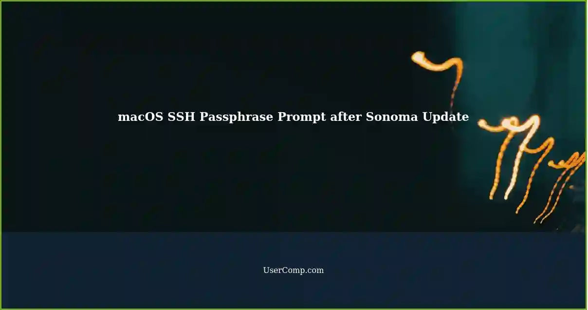 macOS SSH Passphrase Prompt after Sonoma Update