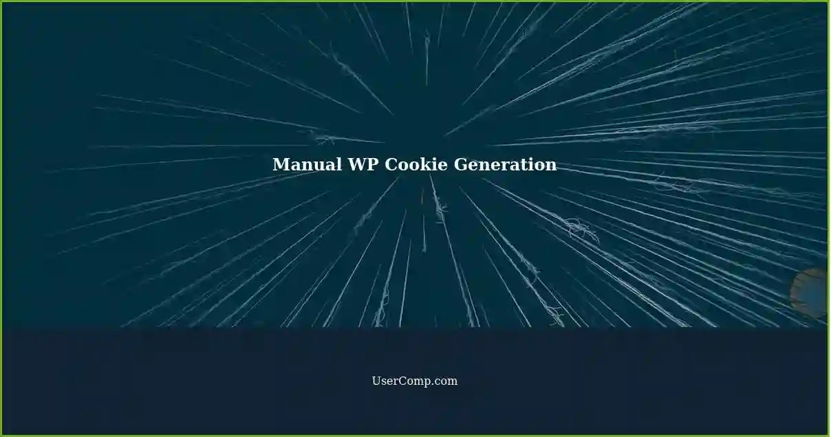 Manual WP Cookie Generation