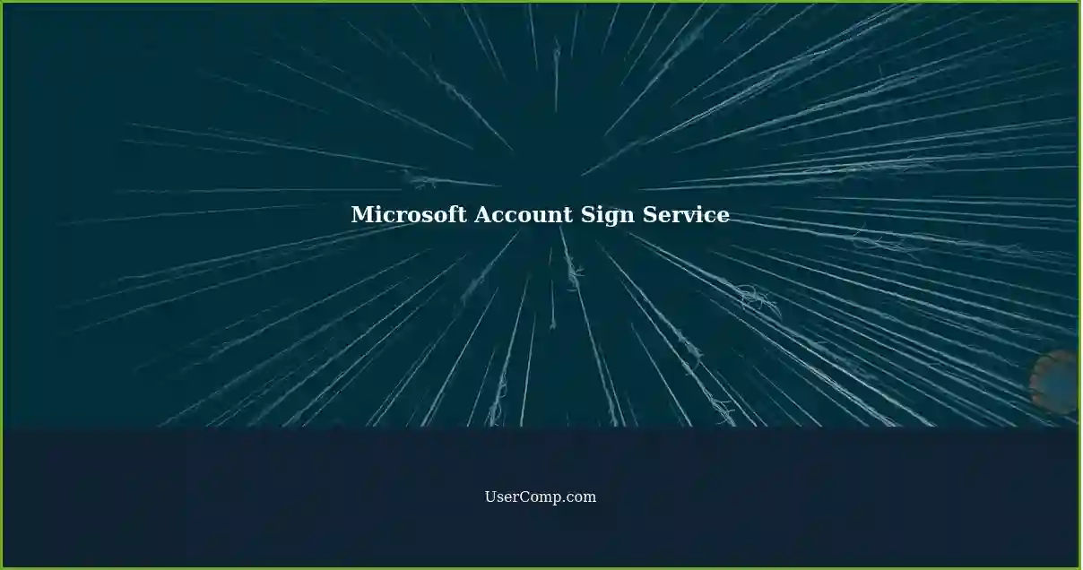 Microsoft Account Sign Service