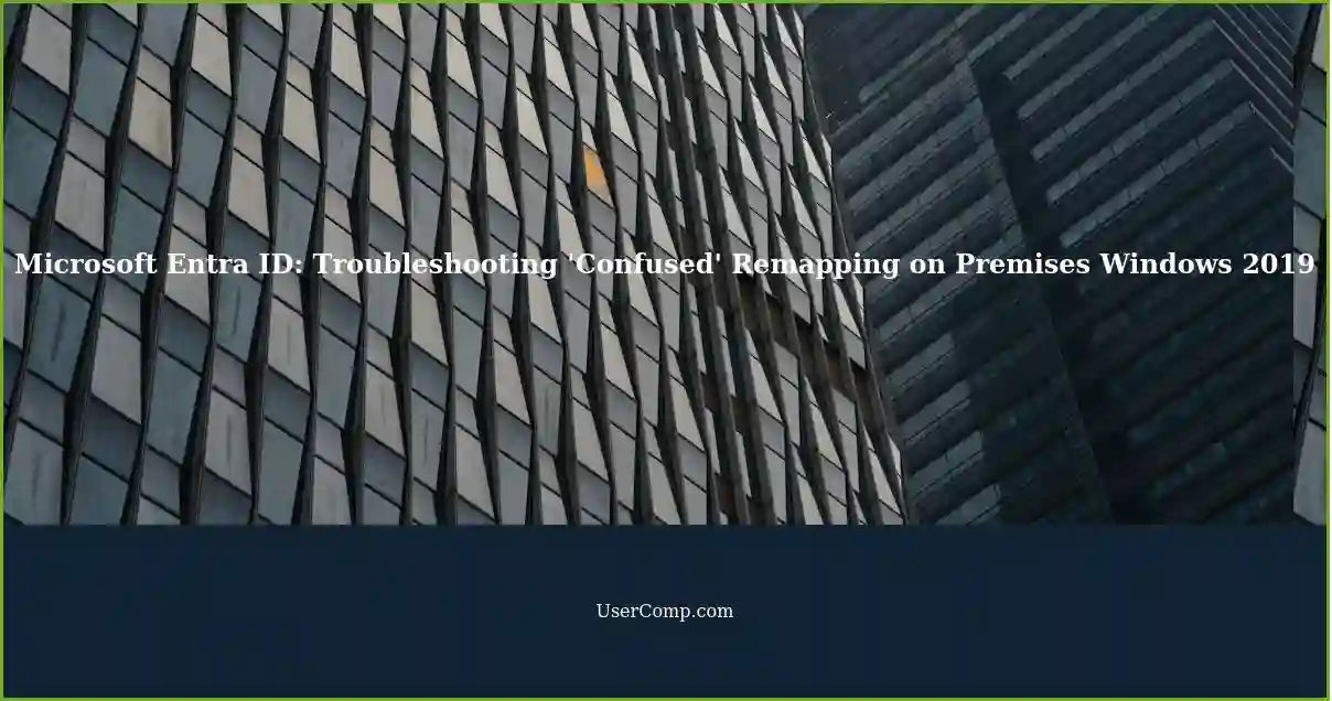 Microsoft Entra ID: Troubleshooting 'Confused' Remapping on Premises Windows 2019