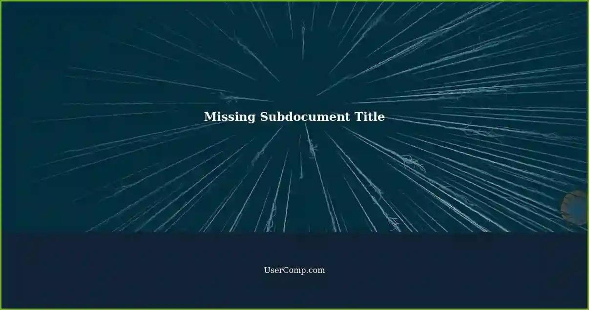 Missing Subdocument Title