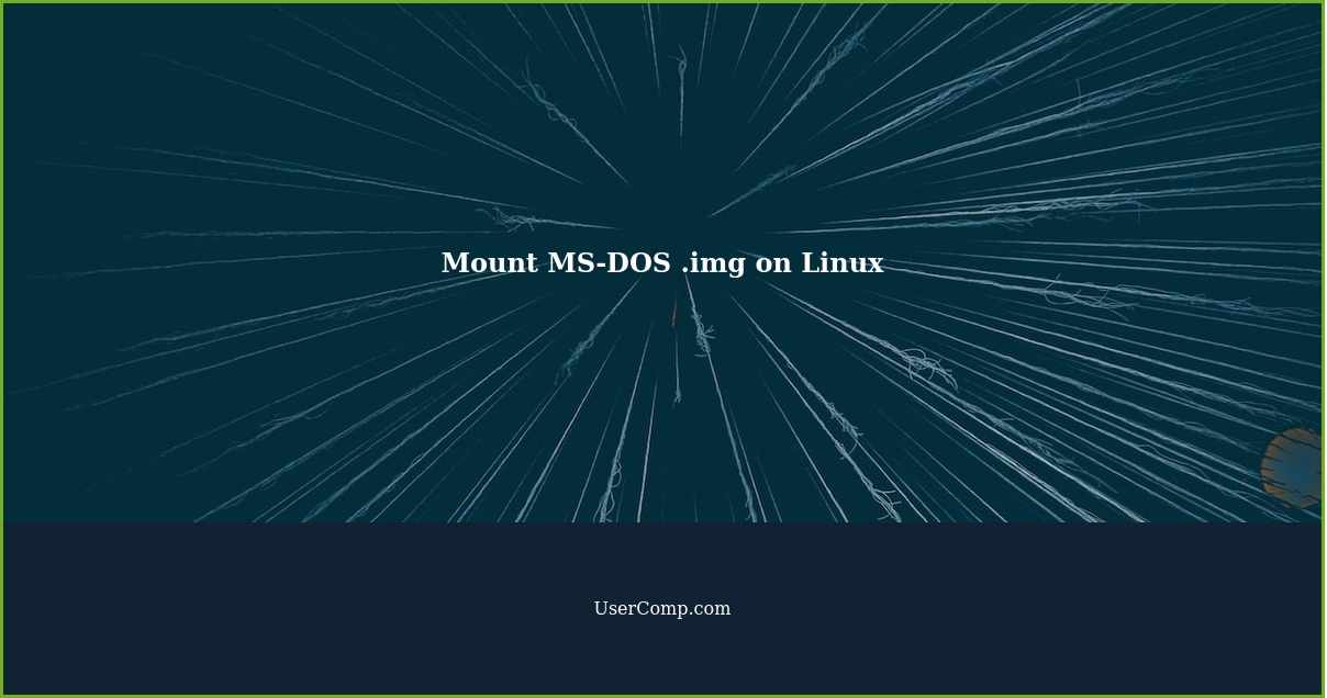 Mount MS-DOS .img on Linux