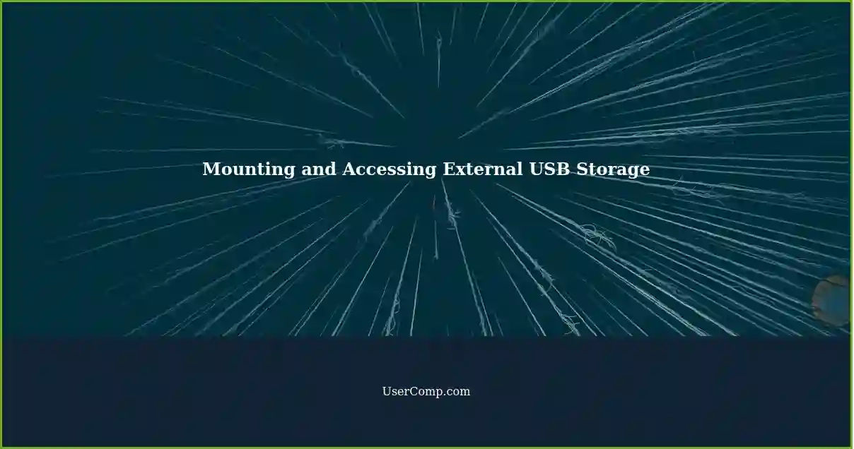 Mounting and Accessing External USB Storage