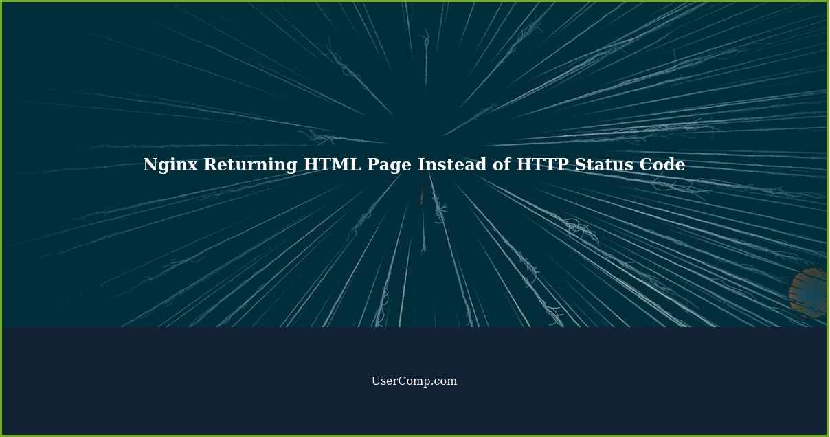 Nginx Returning HTML Page Instead of HTTP Status Code