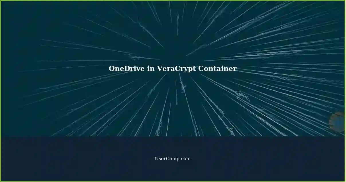OneDrive in VeraCrypt Container