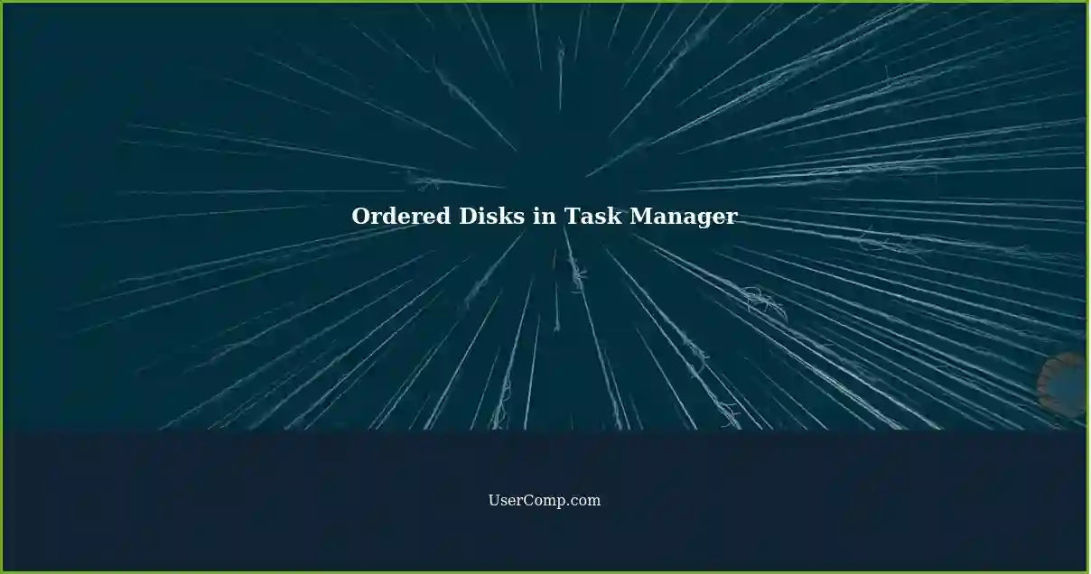 Ordered Disks in Task Manager