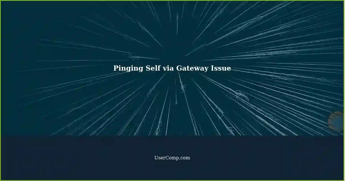 Pinging Self via Gateway Issue