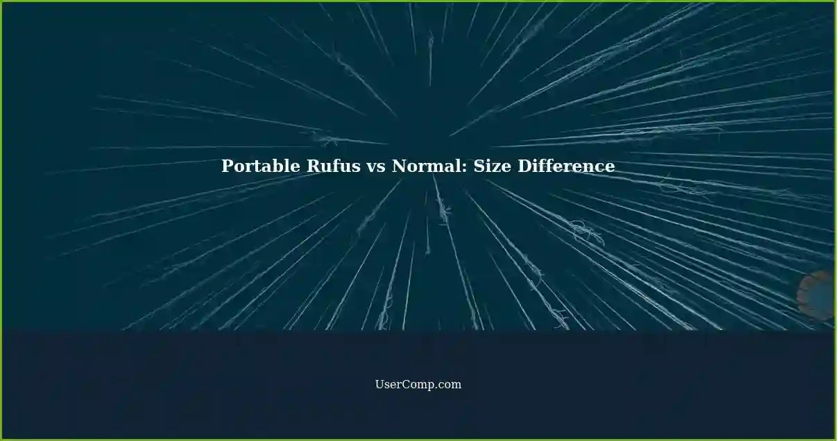 Portable Rufus 20 Byte Difference in File Size with Normal Version