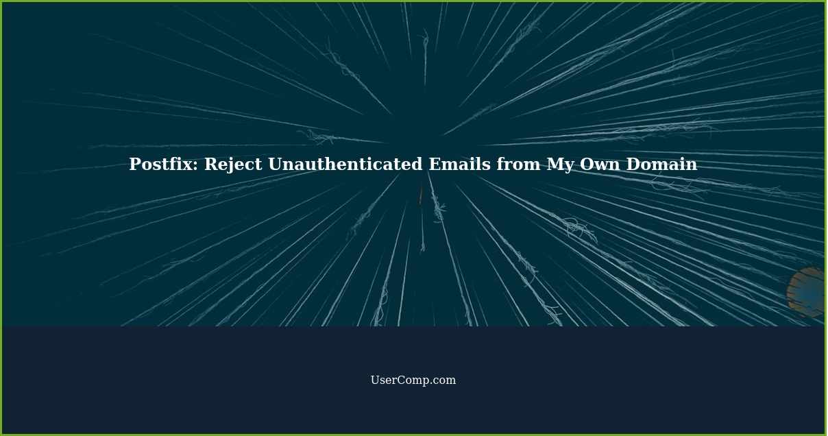 Postfix: Reject Unauthenticated Emails from My Own Domain