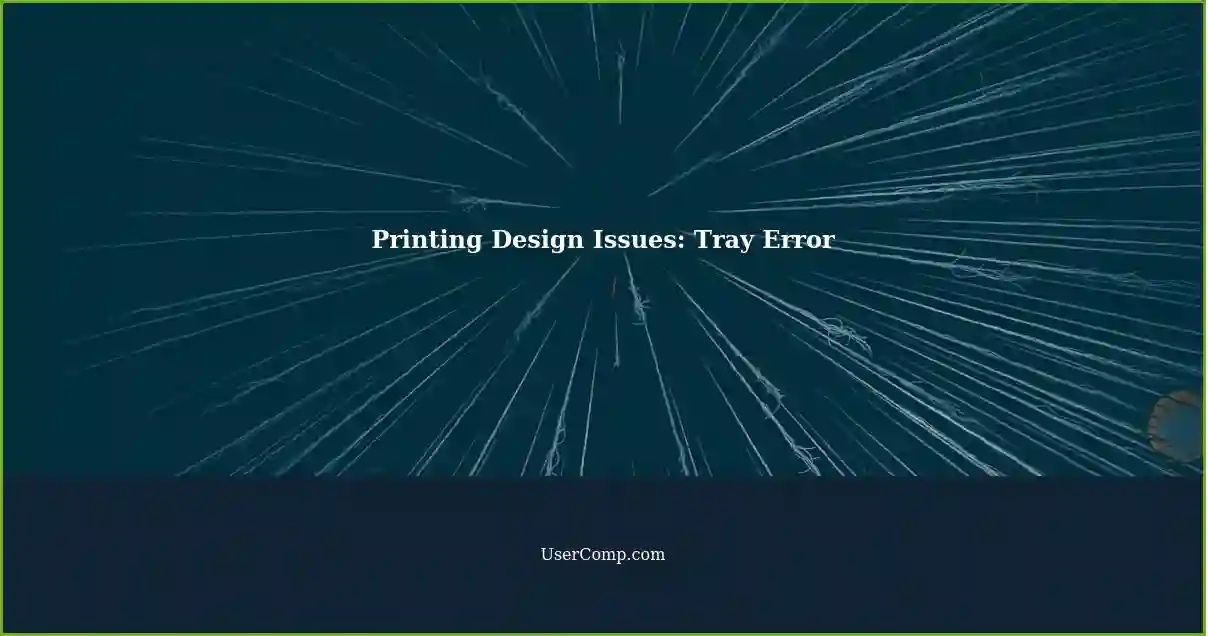 Printing Design Issues: Tray Error