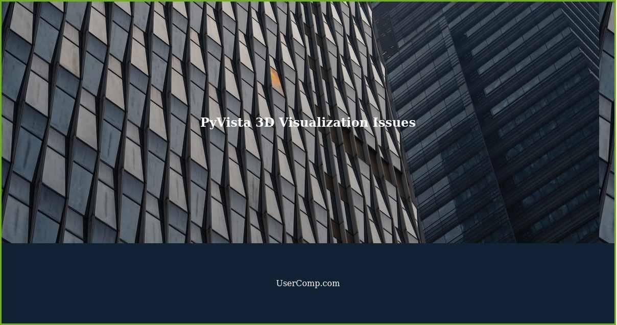PyVista 3D Visualization Issues