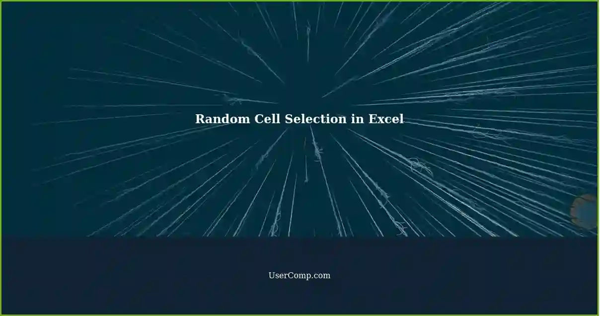 Randomly Selecting Cells in Excel: A Tech Support Solution