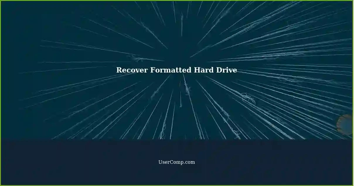 Recover Formatted Hard Drive