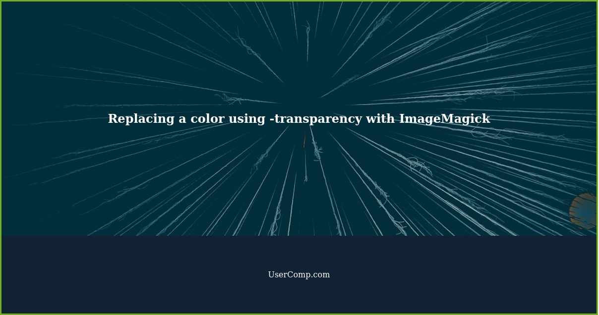 Replacing a color using -transparency with ImageMagick