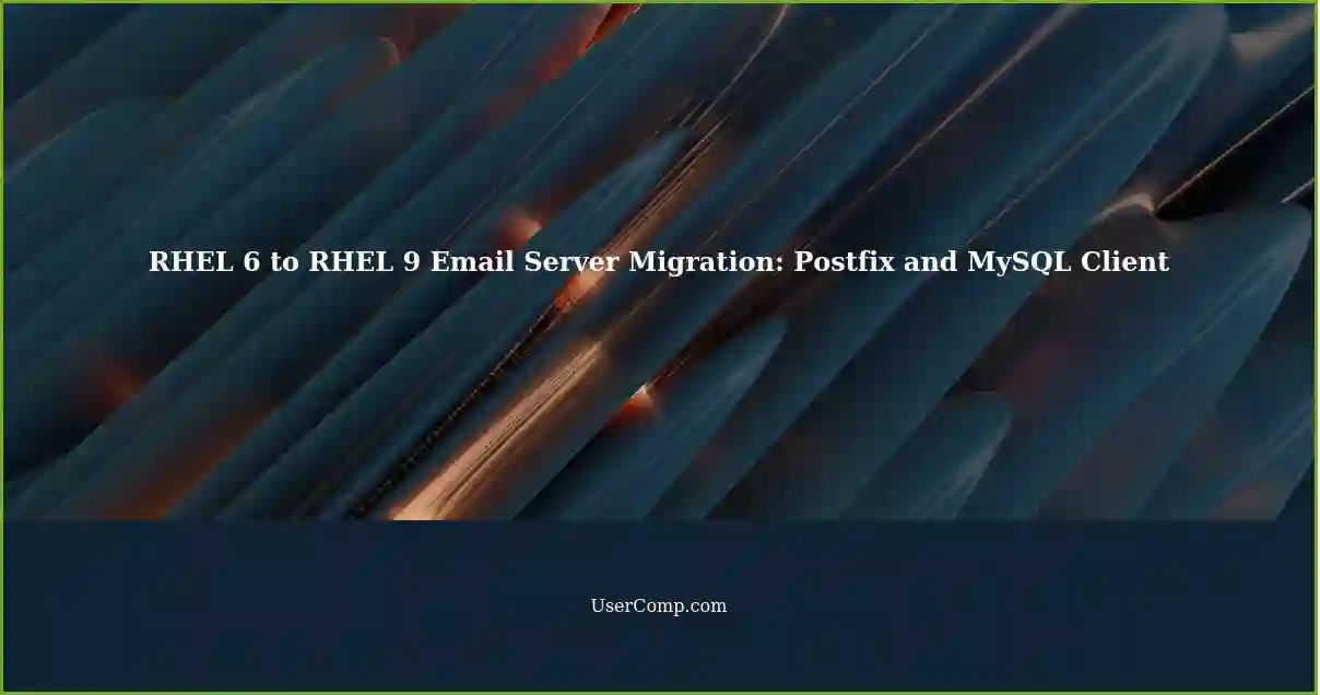 RHEL 6 to RHEL 9 Email Server Migration: Postfix and MySQL Client