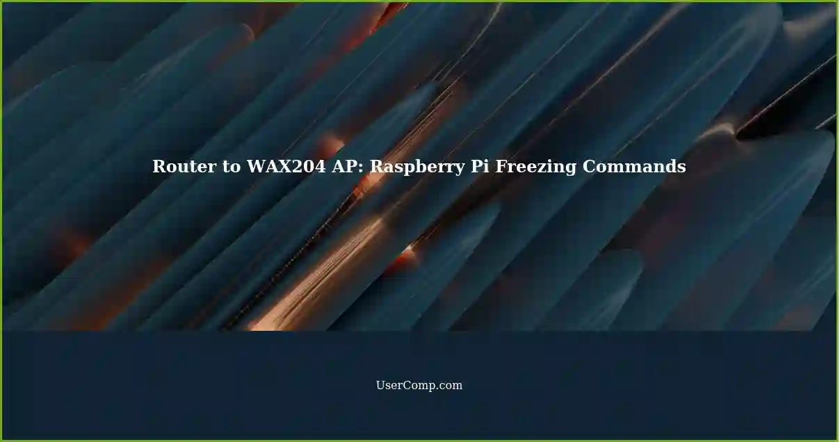 Router to WAX204 AP: Raspberry Pi Freezing Commands
