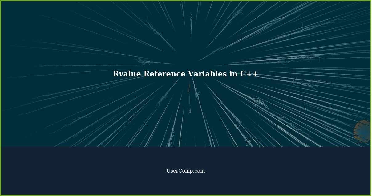 Rvalue Reference Variables in C++
