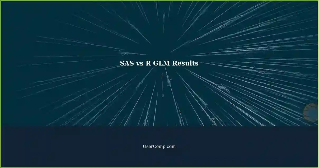 SAS vs R GLM Results