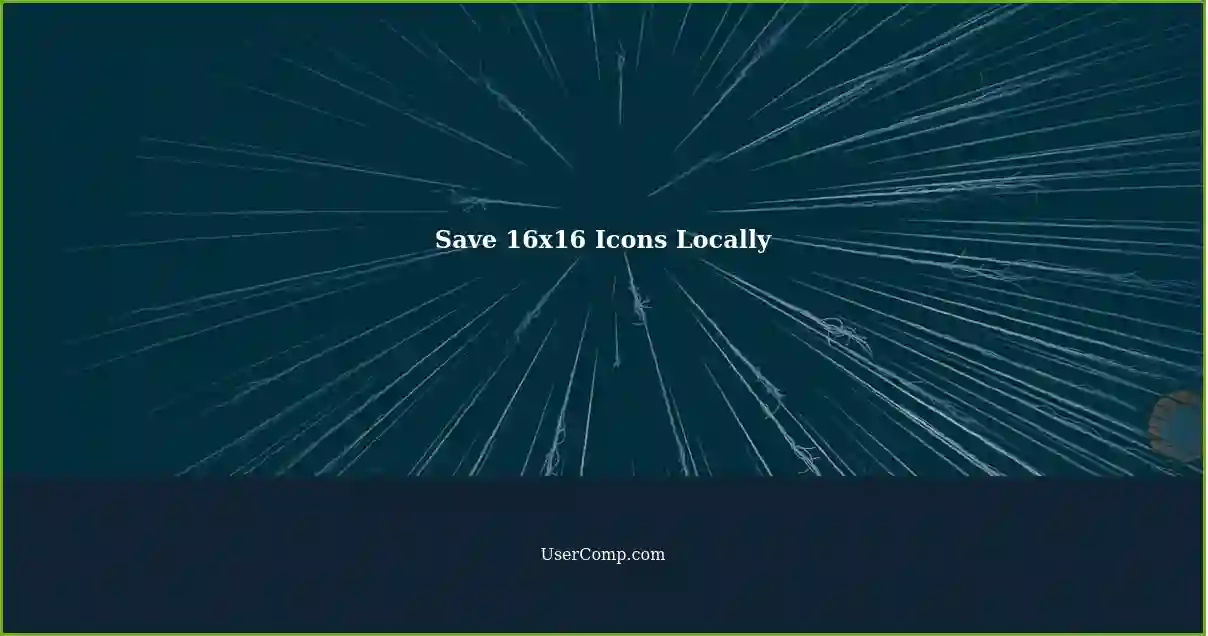 Save 16x16 Icons Locally