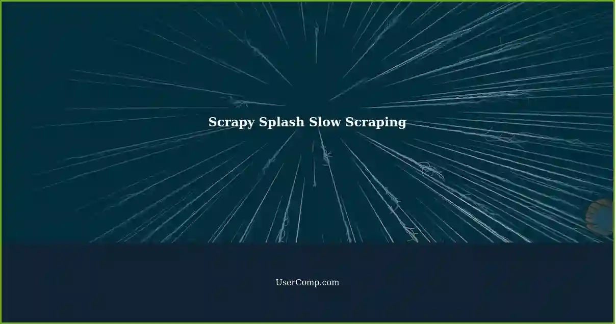 Scrapy Splash Slow Scraping