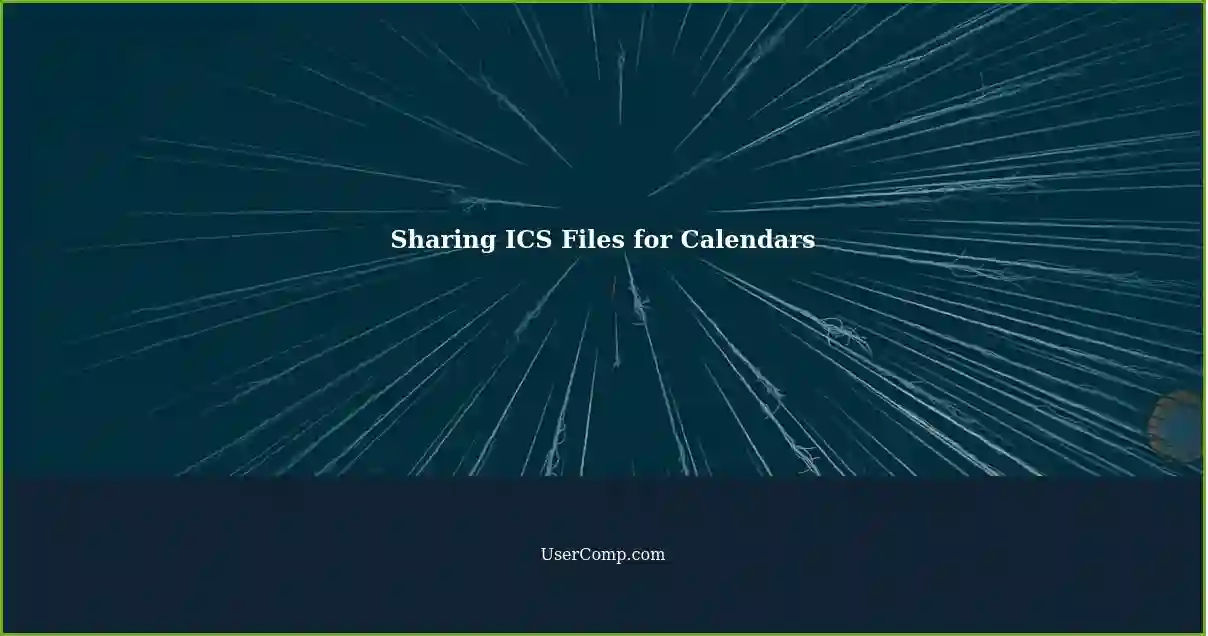 Sharing ICS Files for Calendars