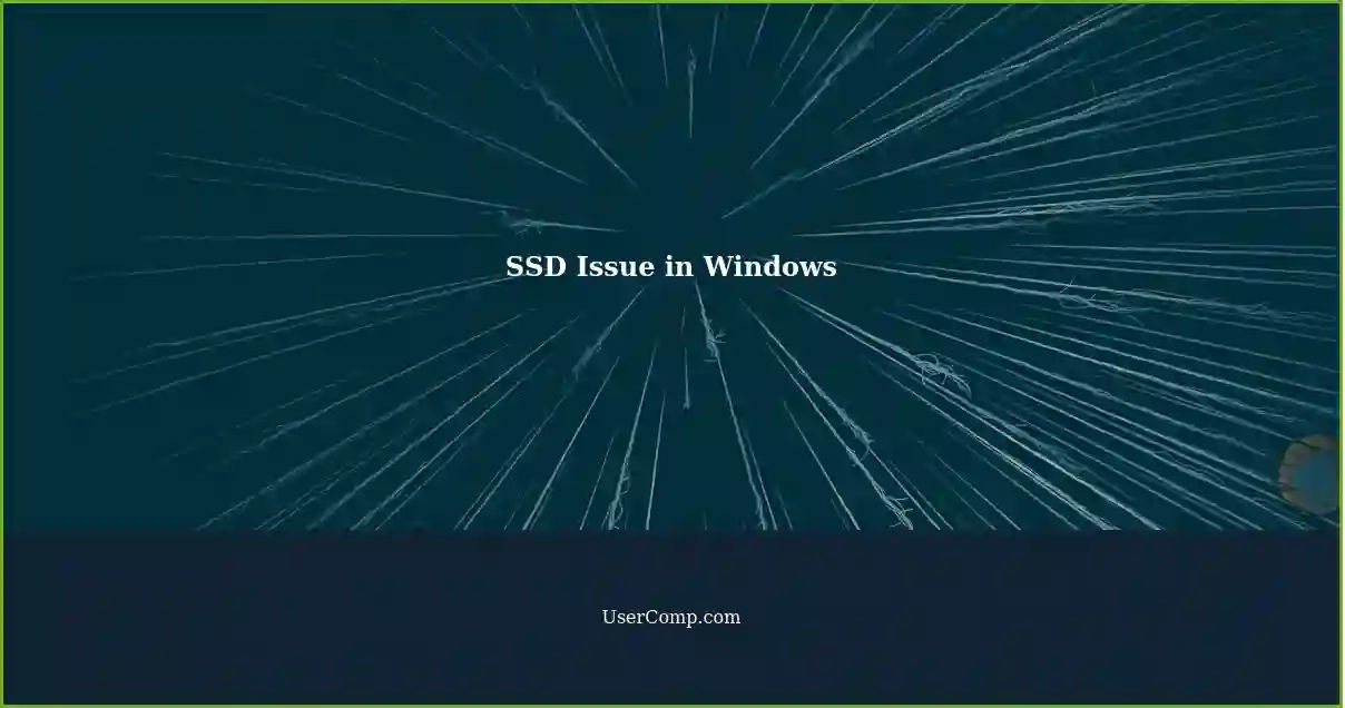 SSD Issue in Windows
