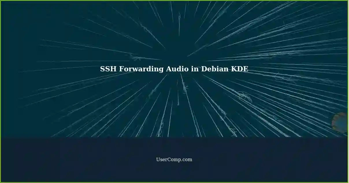 SSH Forwarding Audio in Debian KDE