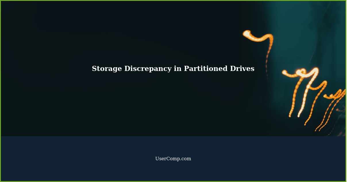 Storage Discrepancy in Partitioned Drives