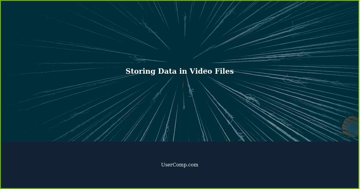 Storing Data in Video Files