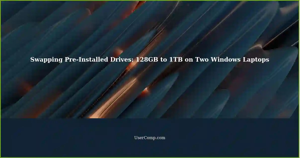 Swapping Pre-Installed Drives: 128GB to 1TB on Two Windows Laptops