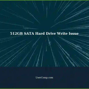 Unable to Write Data to Data Hard Drive (512GB, SATA Interface) - Troubleshooting