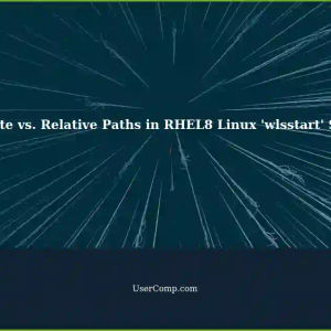 Differences in Running 'wlsstart' Scripts with Absolute vs. Relative Paths in RHEL8 Linux