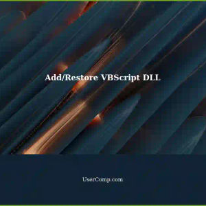 How to Add or Restore VBScript DLL on Tech Support Sites