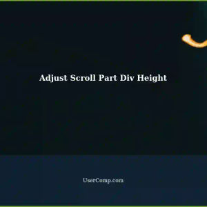 How to Adjust Scroll Part Div Height without Absolute Positioning