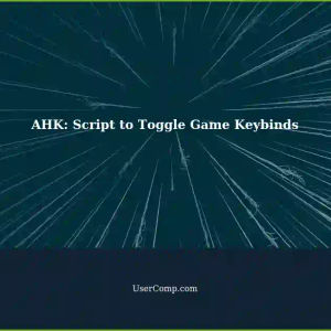 Automate Game Keybinds for RSI Relief with AutoHotkey