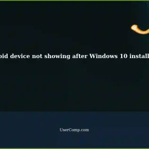 Windows 10 not recognizing Android device after installation