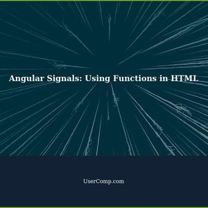 The Benefit of Angular Signals: Using Functions in HTML Templates