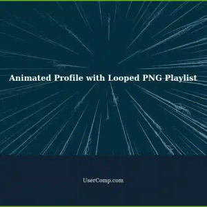 Creating Animated Profile with Looped Playlist of PNG Files