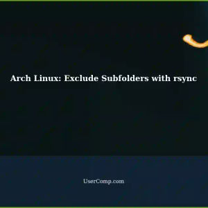 Excluding Subfolders when Copying Files between Directories using rsync in Arch Linux