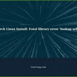 Troubleshooting 'Fatal library error: lookup self' during Pacstrap in Arch Linux Installation