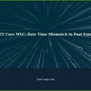 ModelState Invalid: Post Form Data Date Time Mismatch in ASP.NET Core MVC