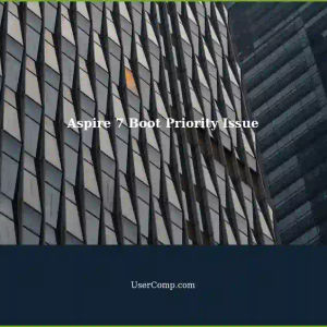 No Boot Priority Order on Aspire Aspire 7 showing No Bootable Device