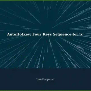 AutoHotkey: Replace 'x' Key with Four Keys Sequence