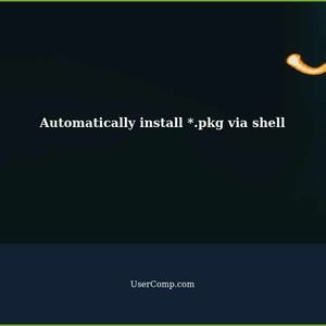 Automatically install *.pkg via shell