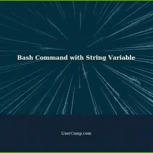 Troubleshooting: Running a Command with String Variable in Bash
